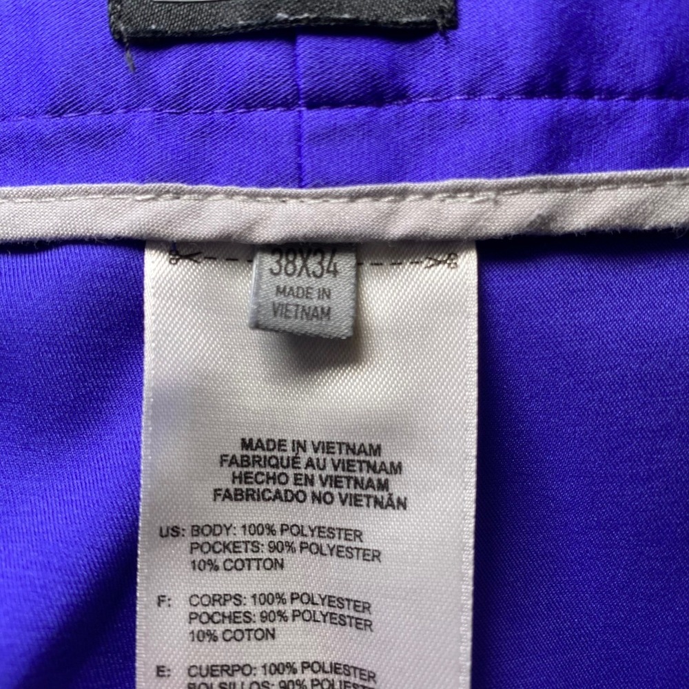 Adidas Golf Pants Men's 38x34 Purple Flat Front Performance Stretch Trousers - Picture 8 of 11